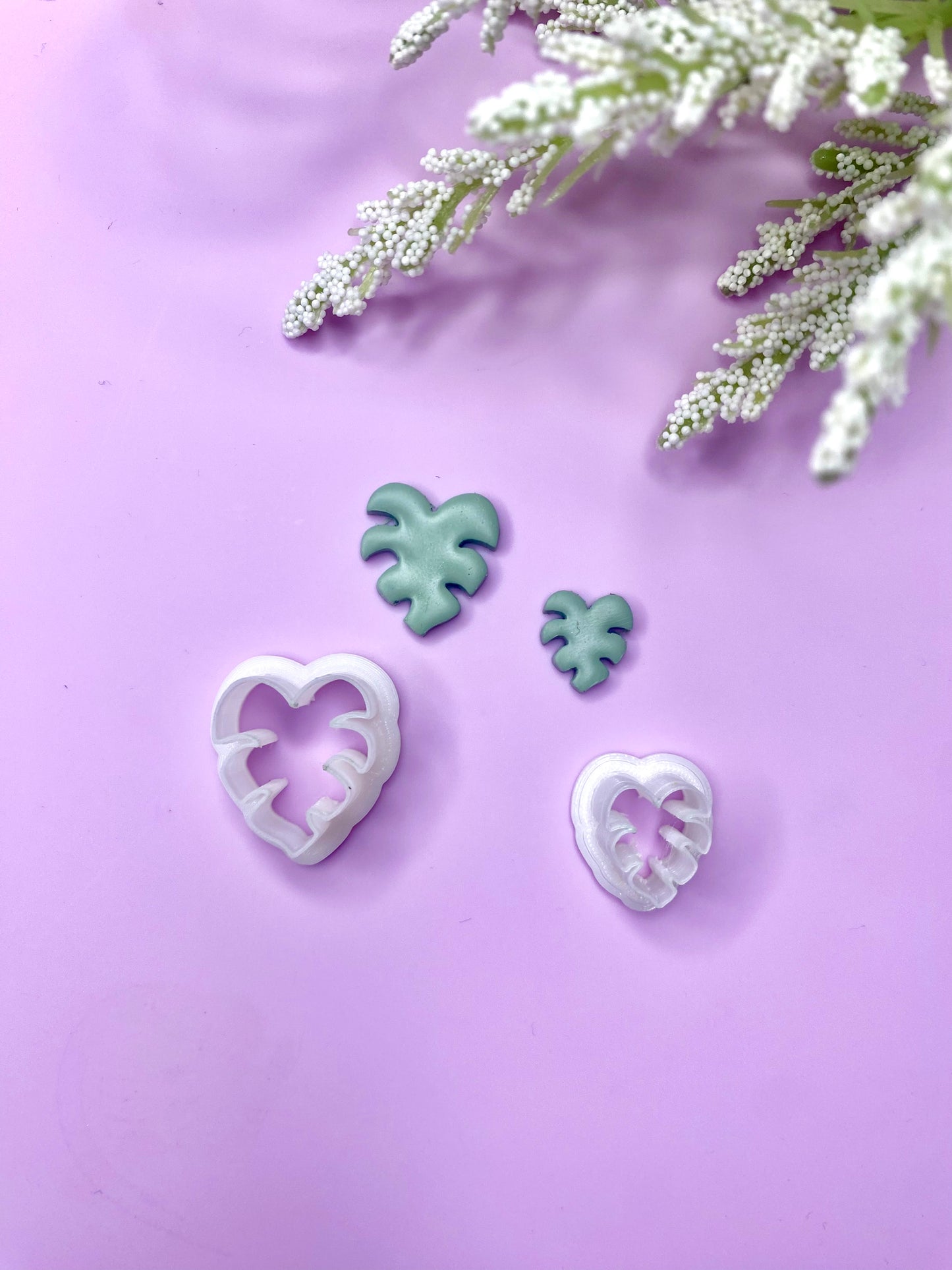 Stud Monstera - Polymer Clay Cutter