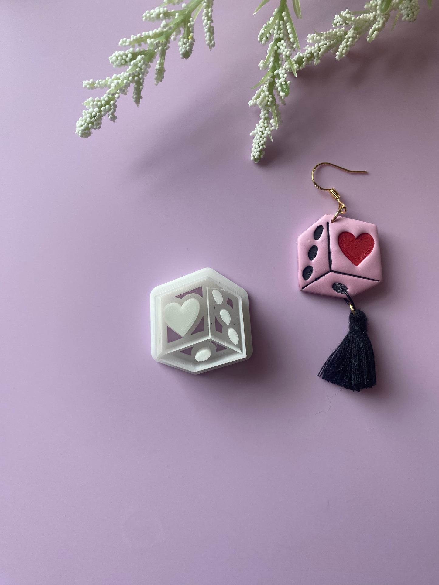 Valentine Love Dice - Polymer Clay Cutter