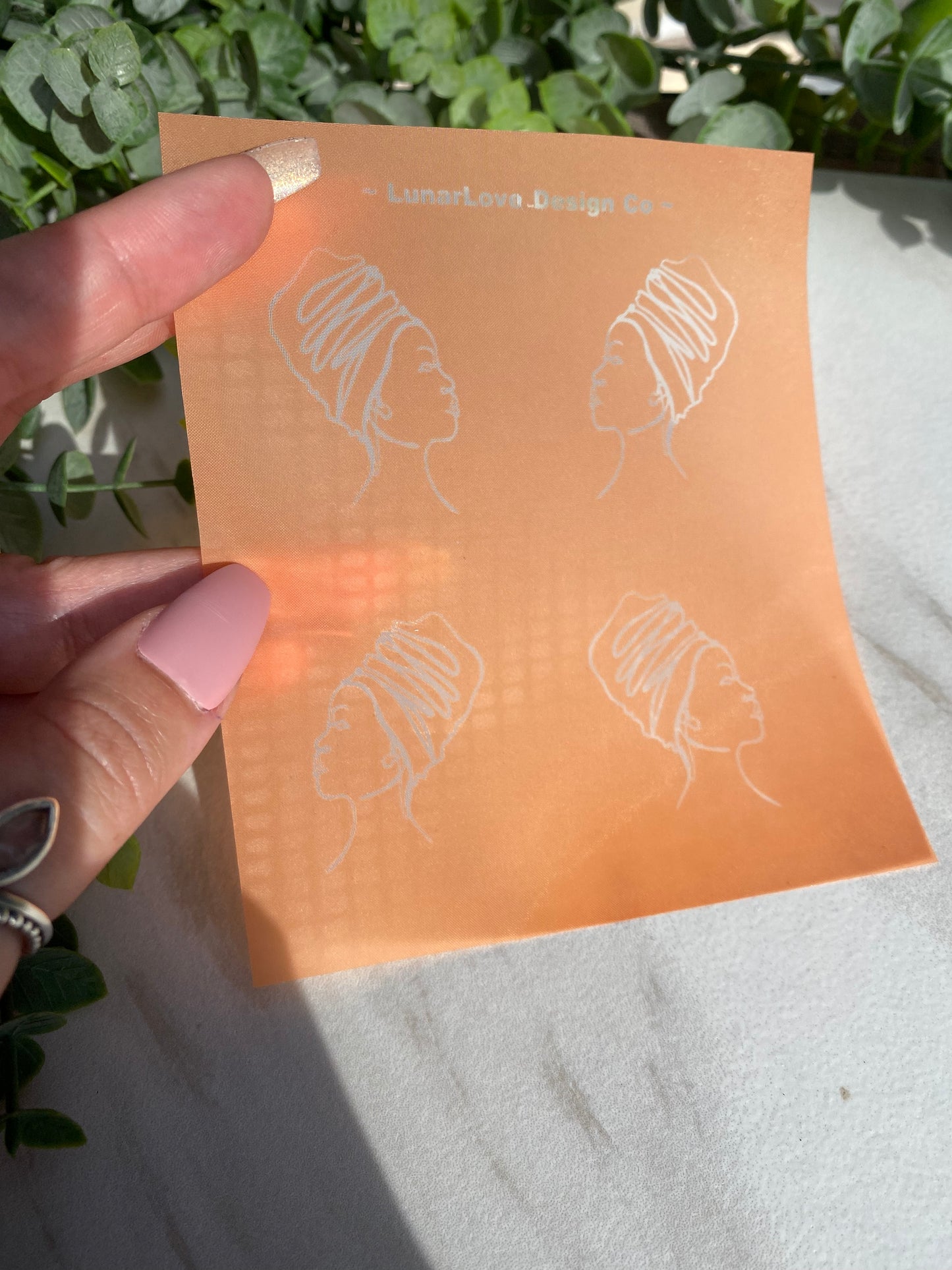 Women’s Face #1 Line Art - Polymer Clay Silkscreen