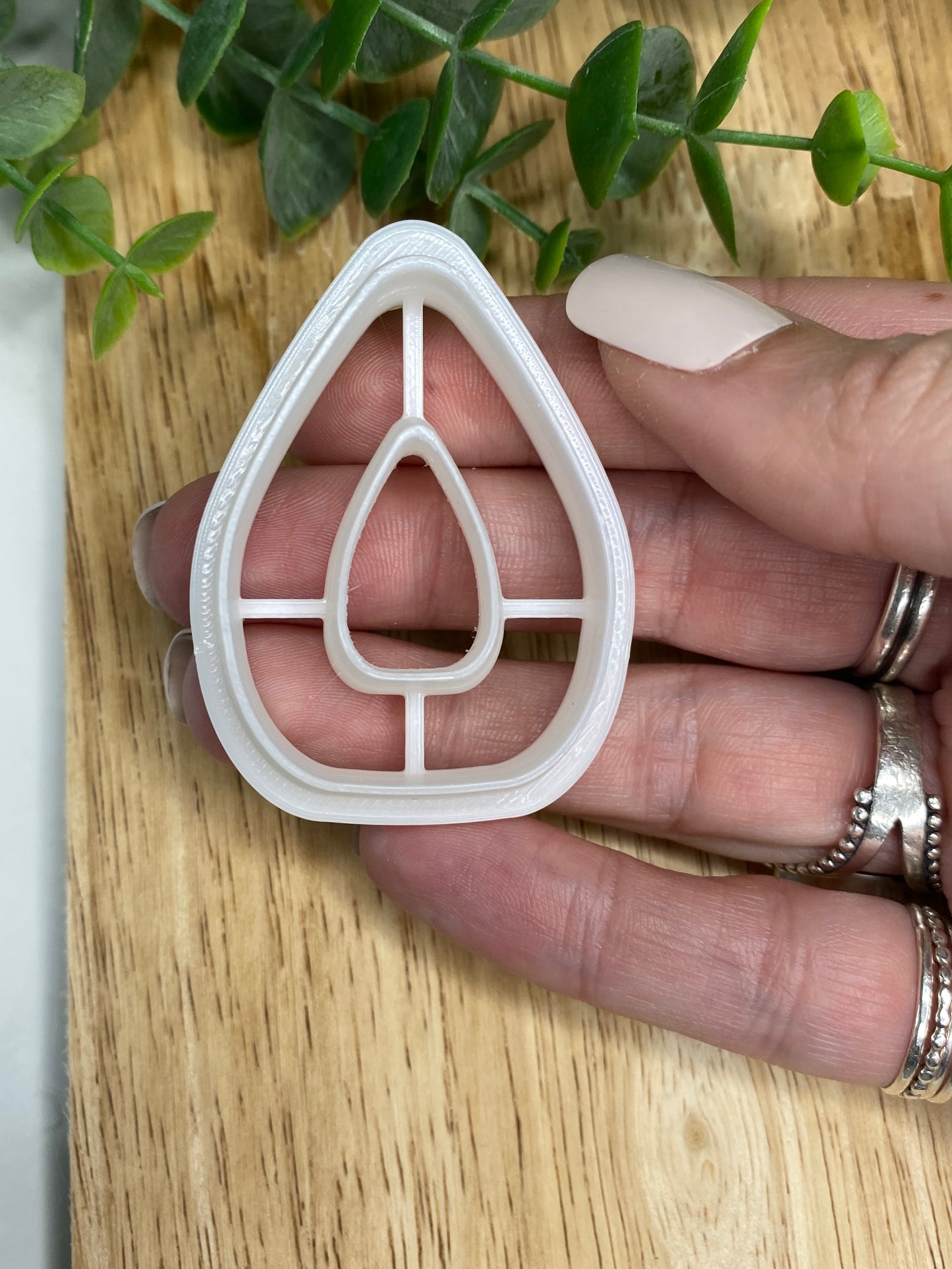 Hollow Tear Drop Dangle - Polymer Clay Cutter