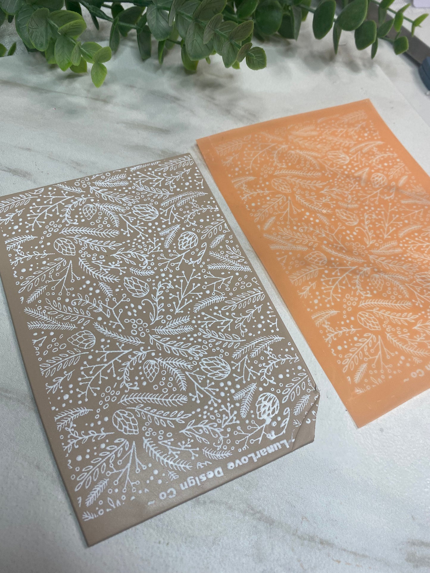 Pinecone Doodle - DRY Polymer Clay Silkscreen