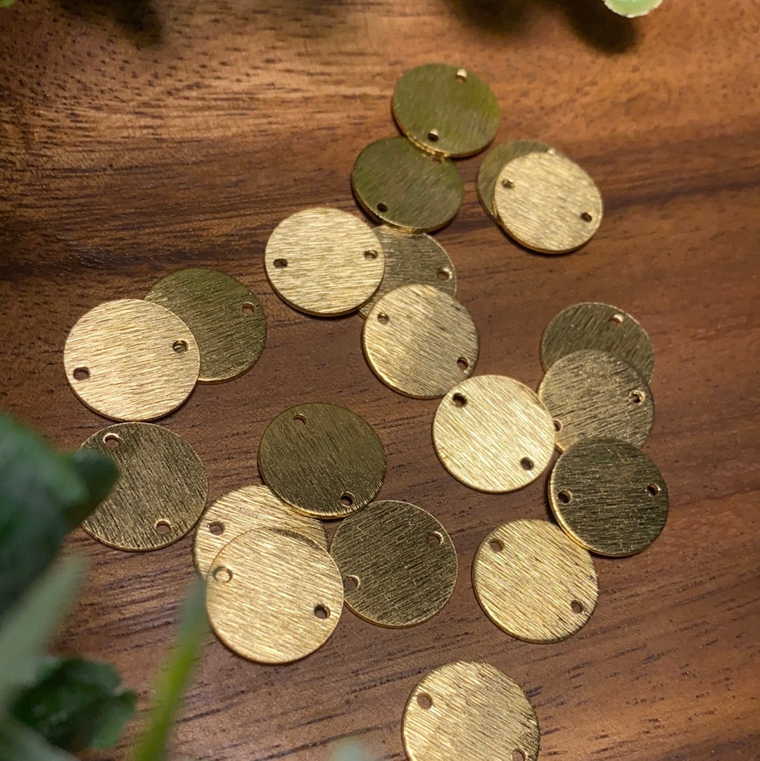 Circle Brass Connects (2 Pc) - Jewelry Findings