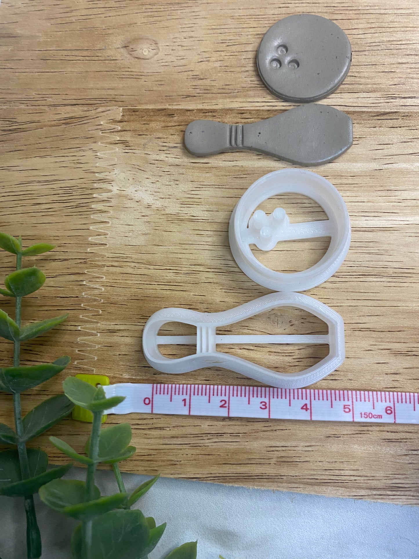 Bowling Ball and Pin - Polymer Clay Cutter