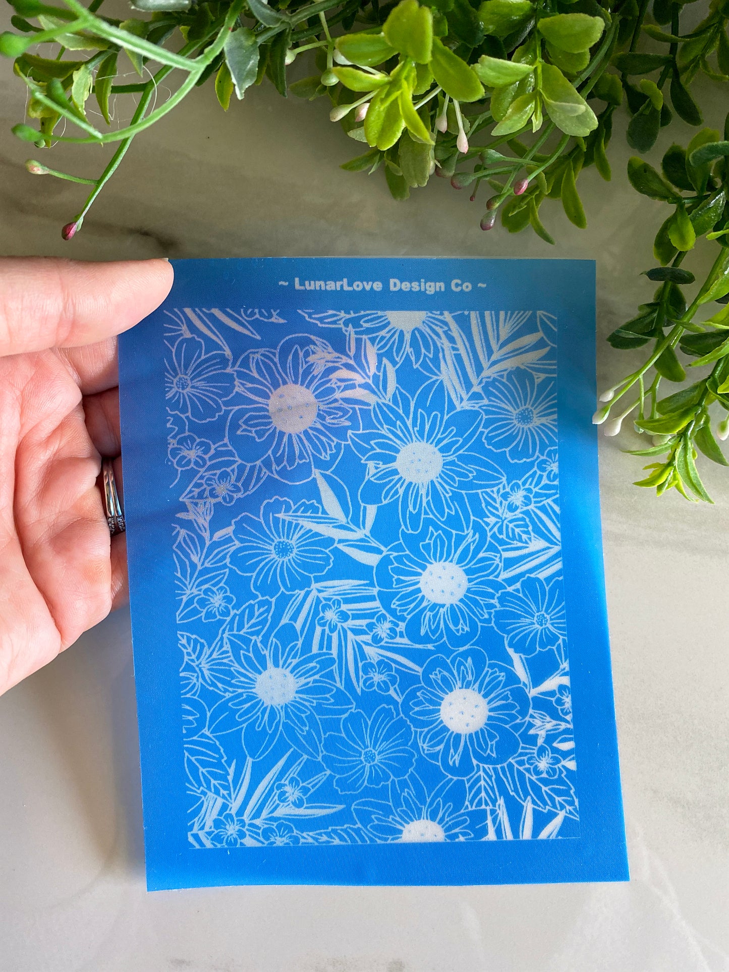 Tropical Flowers - Polymer Clay Silkscreen