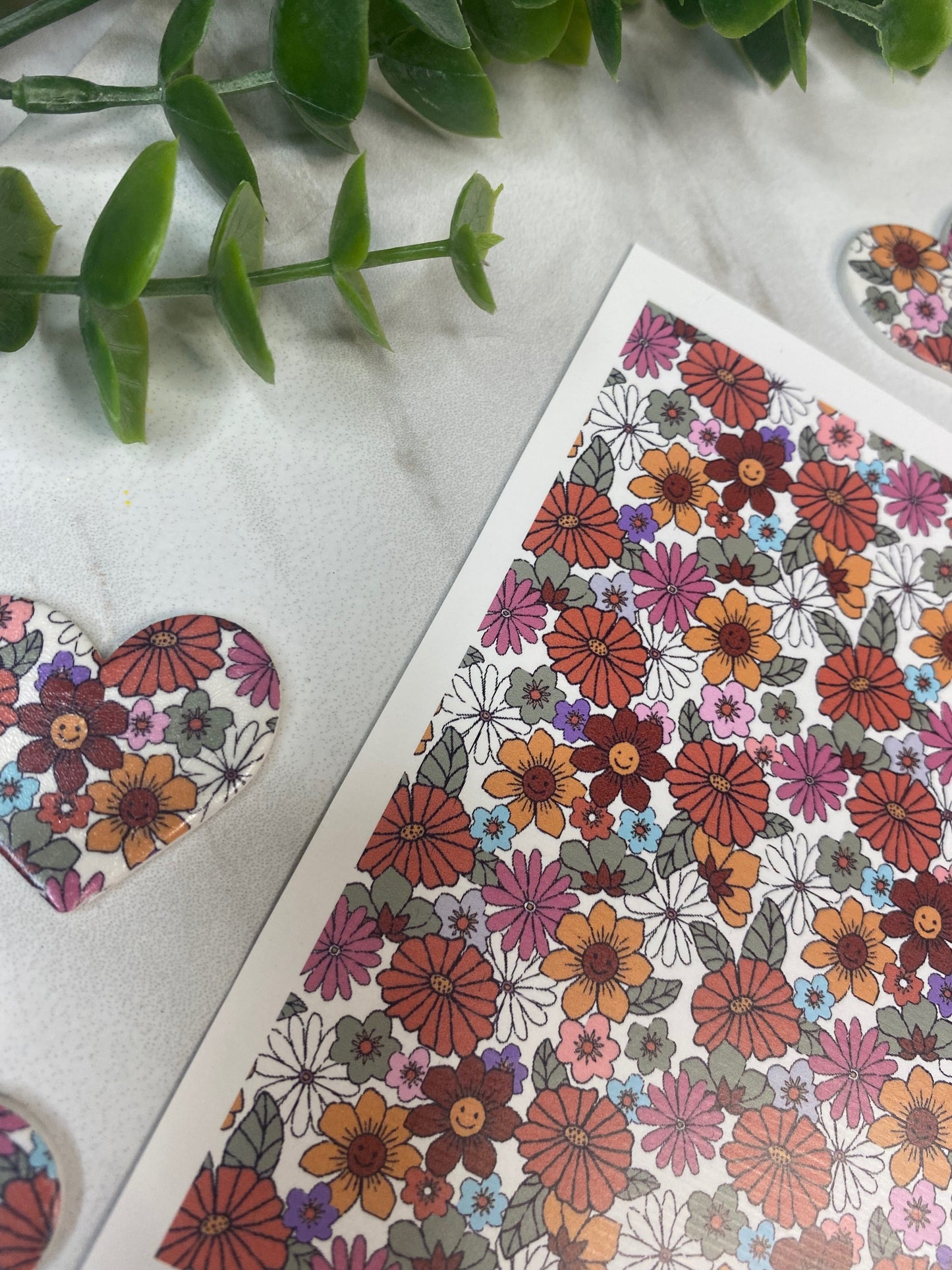 Retro Flowers - Clay Tattoo Sheet