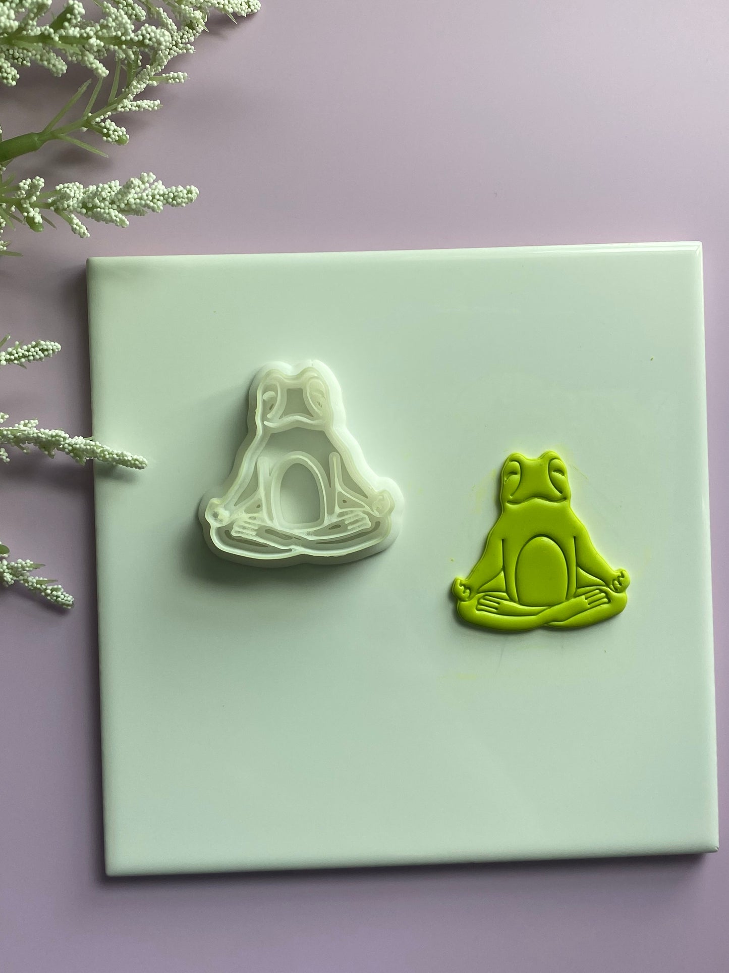 Yogi Frog - Polymer Clay Cutter