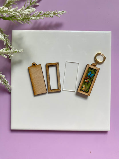 Mini Rectangular Taxidermy Frame - Wooden Blank