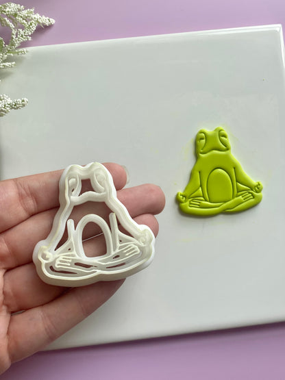 Yogi Frog - Polymer Clay Cutter