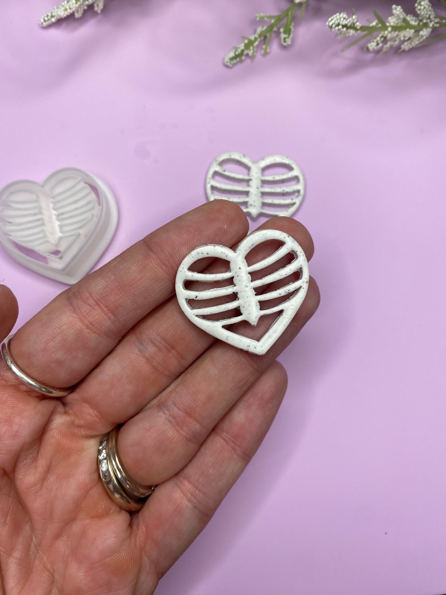 Skeleton Heart Rib Cage - Polymer Clay Cutter