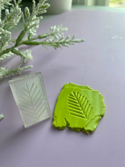 Leaf Pattern - Acrylic Micro Stamp for Clay