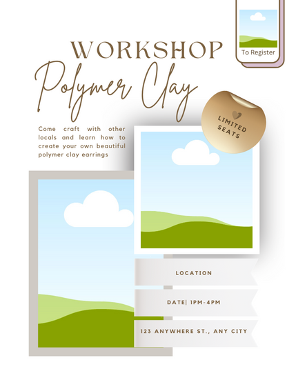 Flyer Template - Polymer Clay Workshop - Minimalistic