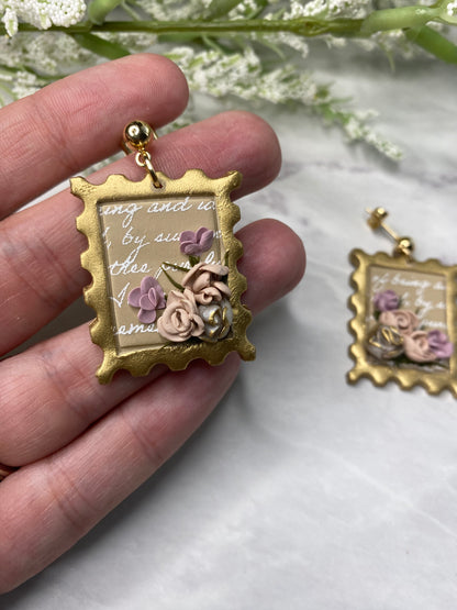 Polymer Clay Stamp Earrings