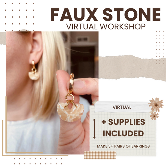 Faux Stone Workshop | DIY Polymer Clay Earring Making Kit