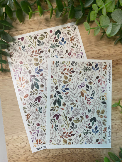 Wild Sprig - Clay Tattoo Sheet