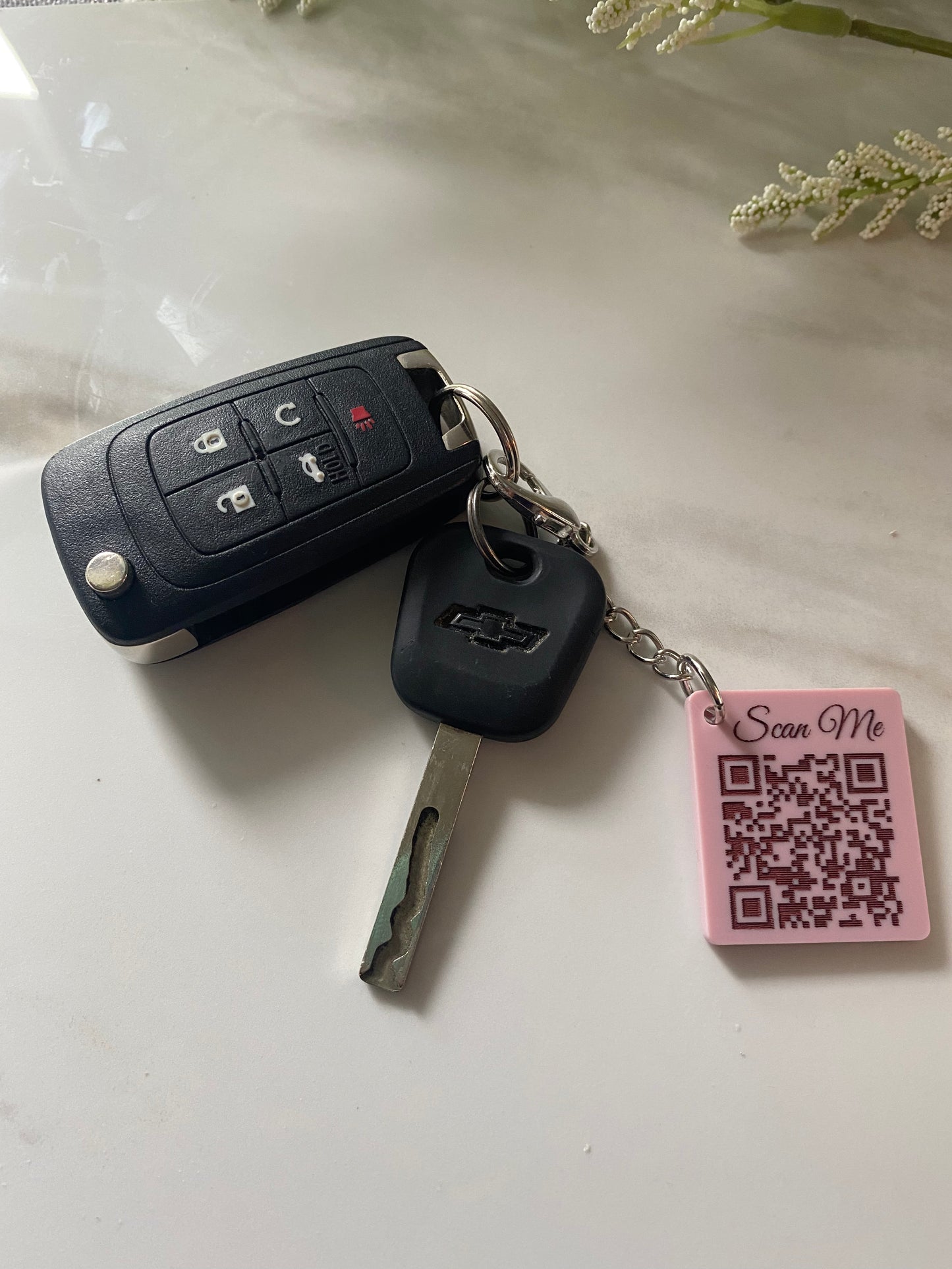 QR Business Card Keychain