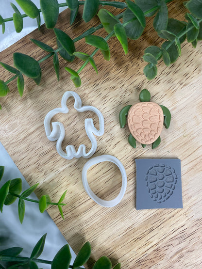 Turtle - Polymer Clay Cutter & Texture Set