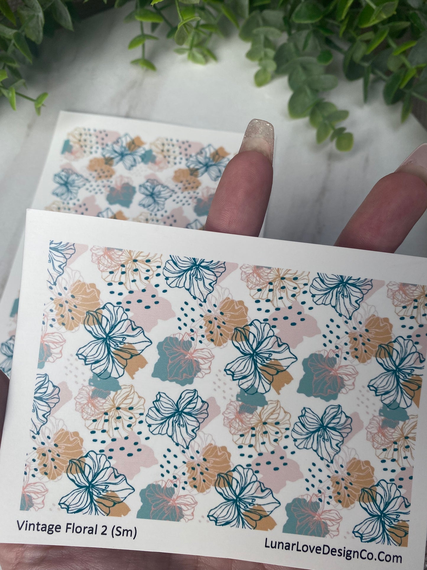 Vintage Floral 2 - Clay Tattoo Sheet