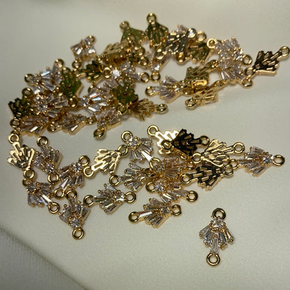 Victorian Double Connect CZ (2 PCS) - Jewelry Findings