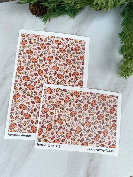 Pumpkin Latte - Clay Tattoo Sheet